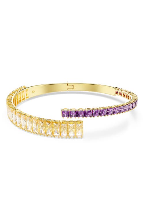 Swarovski Swaroski Matrix Gold-tone Plated Bangle In Gold