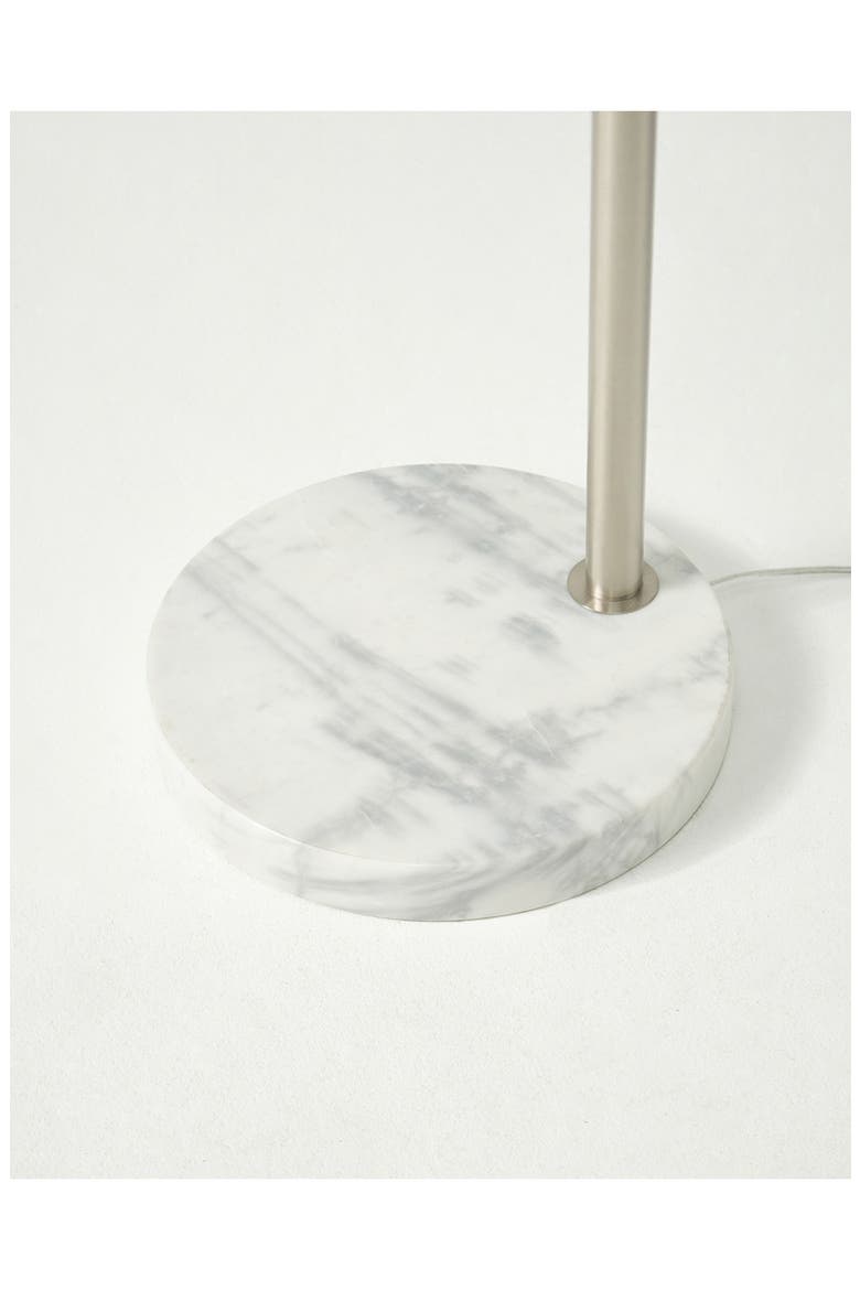 Mason 81" LED Arc Floor Lamp with Heavy-Weighted Marble Base, Alternate, color, SATIN NICKEL