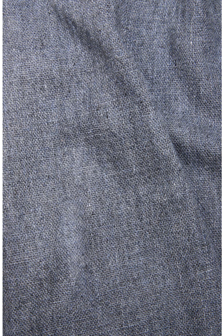 Wool Blend Fringe Scarf, Alternate, color, LIGHT CHARCOAL