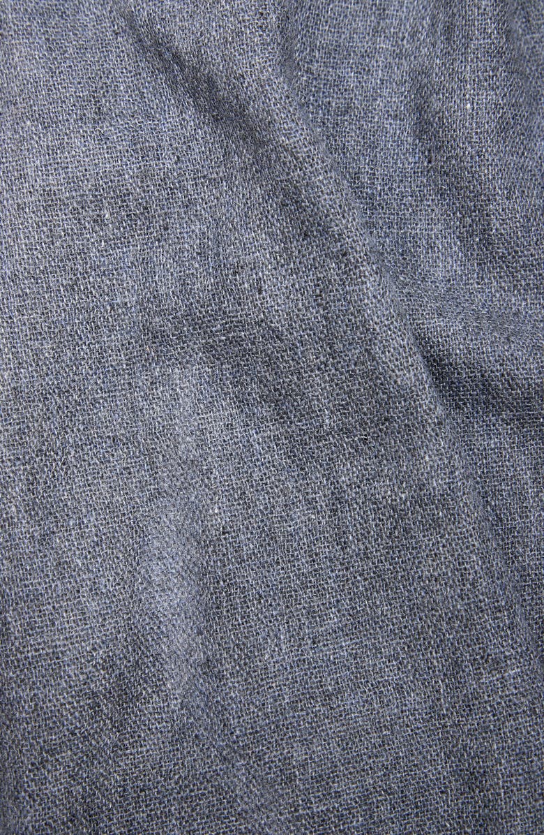 SAACHI Wool Blend Fringe Scarf, Alternate, color, Light Charcoal