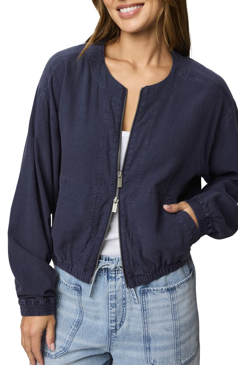 Splendid Clea Bomber Jacket, Main, color, Navy Blue