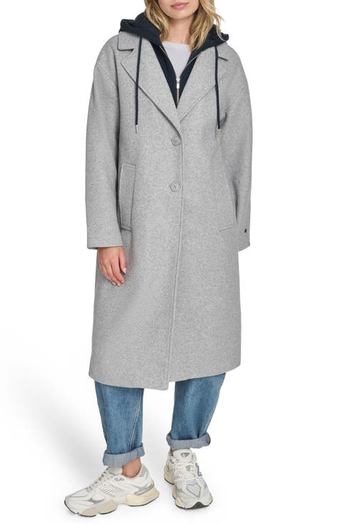 Topcoat with Removable Hooded Bib