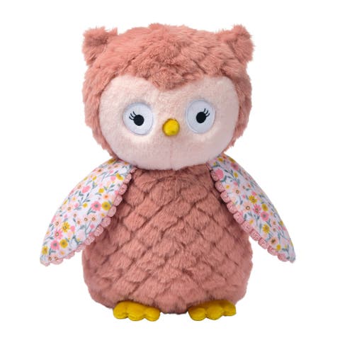Little Garden Textured Floral Plush Owl Stuffed Animal Toy - Twiggy