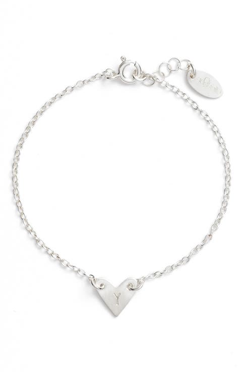 Initial Heart Bracelet