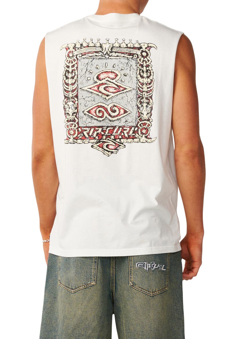 Disorder Boneyard Graphic Muscle T-Shirt, Alternate, color, BONE