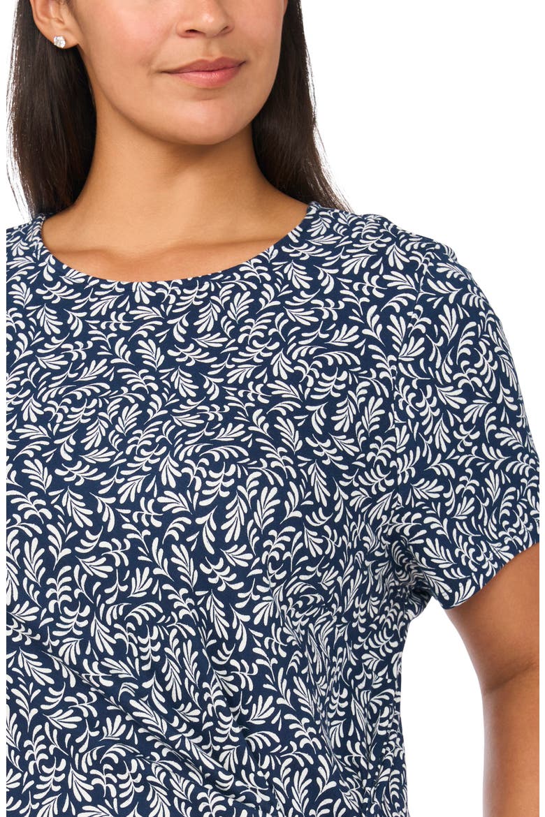Side Tie Crewneck Midi Dress, Alternate, color, CLASSIC NAVY