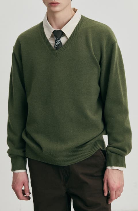 Unisex Wool & Cashmere V-Neck Sweater