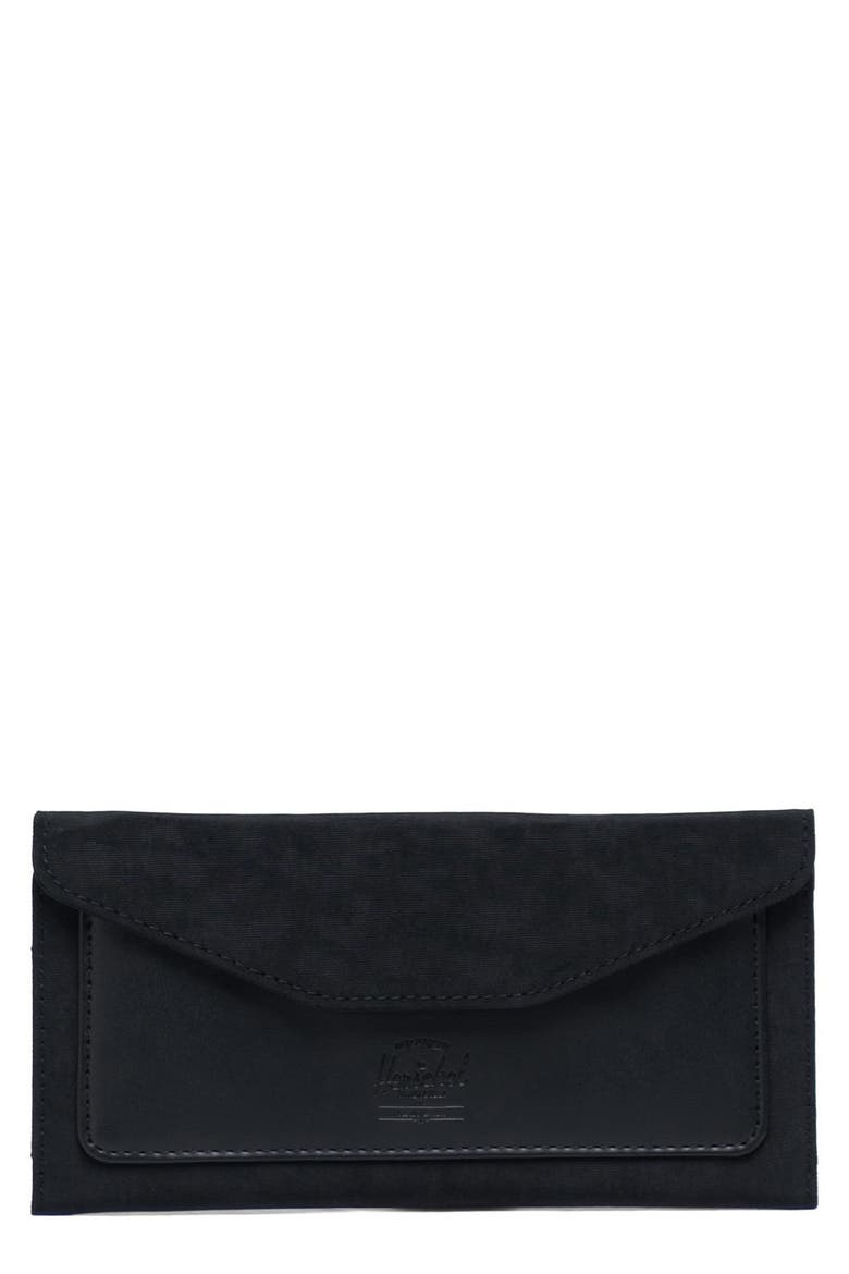 Herschel Supply Co Large Orion RFID Canvas & Leather Wallet, Main, color, BLACK