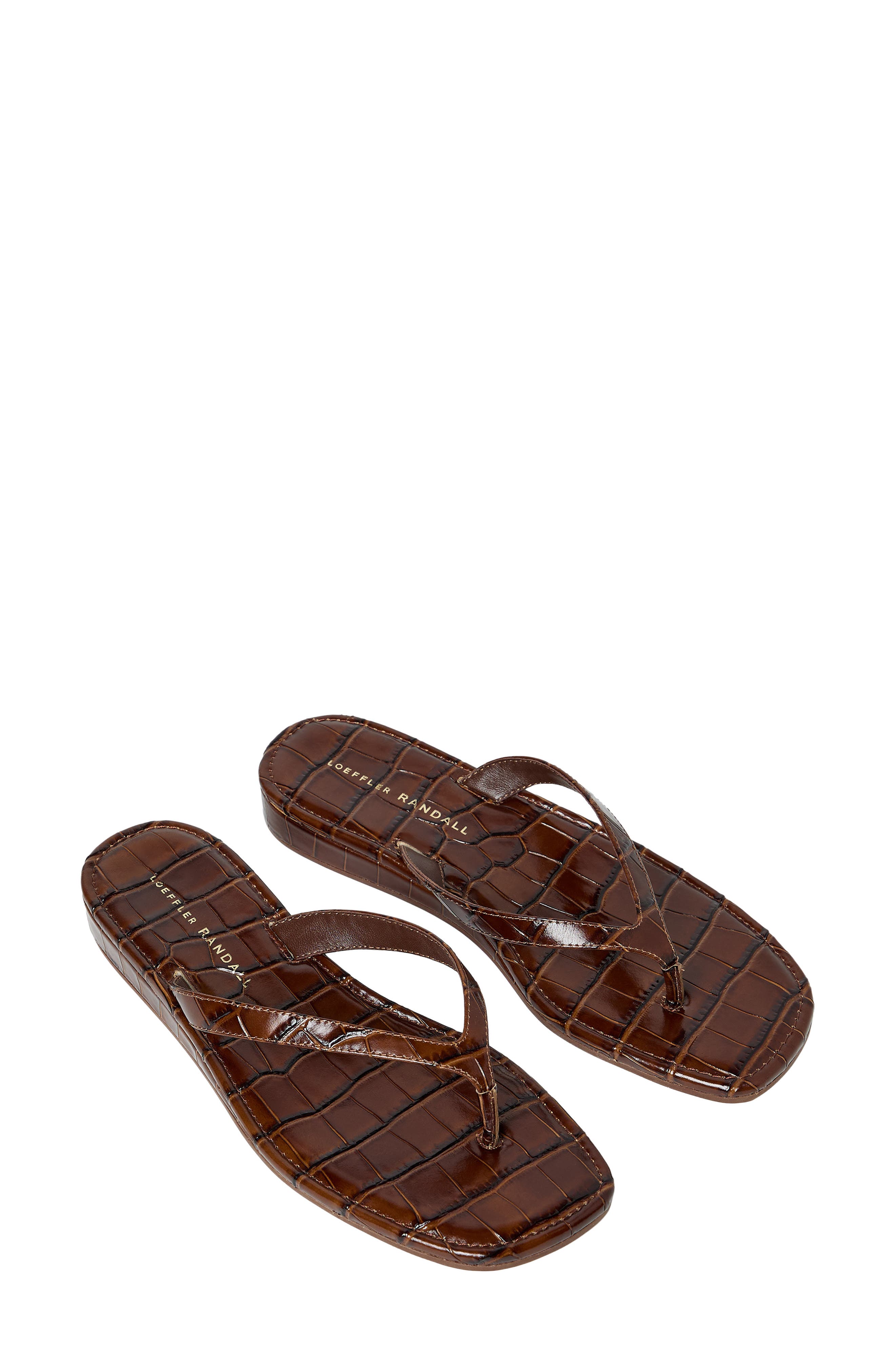 Loeffler Randall Lina Flip Flop, Alternate, color, Espresso