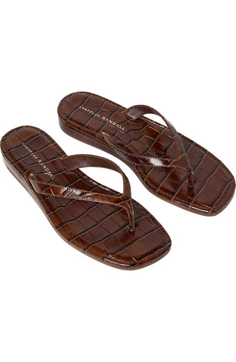 Loeffler Randall Lina Flip Flop, Alternate, color, Espresso