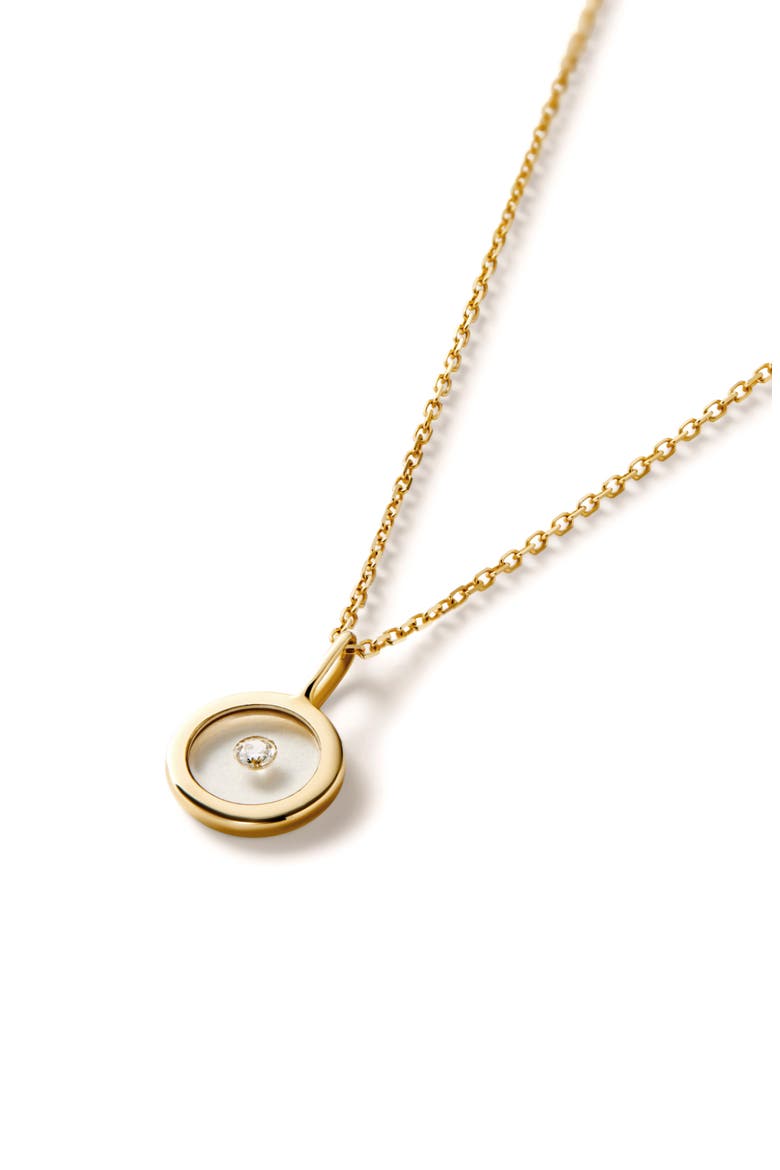 Floating Diamond Necklace, Main, color, Gold
