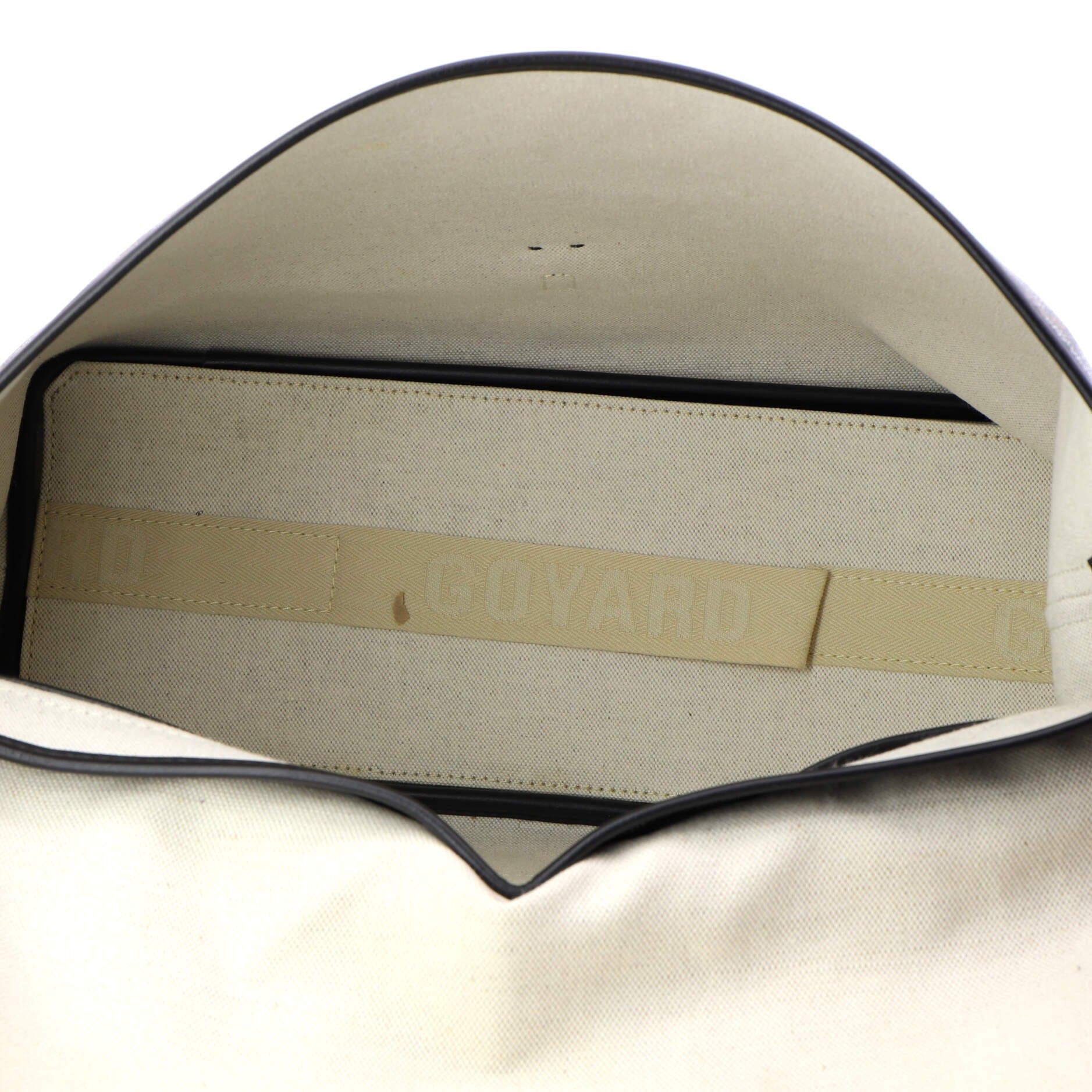 Pre-Owned Goyard Capetien Messenger Bag Coated Canvas, Alternate, color, Black