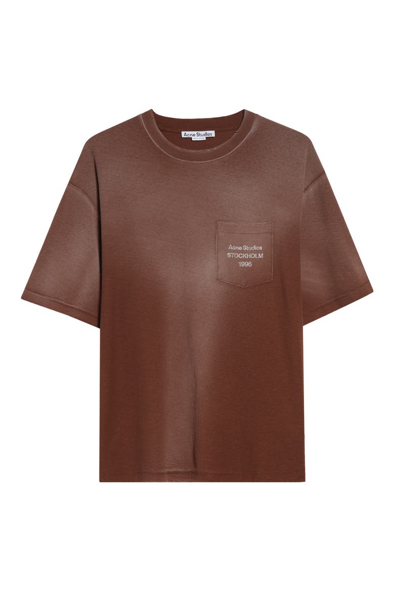 Exford U 1996 Distressed Cotton & Hemp Pocket T-Shirt, Alternate, color, CHOCOLATE BROWN