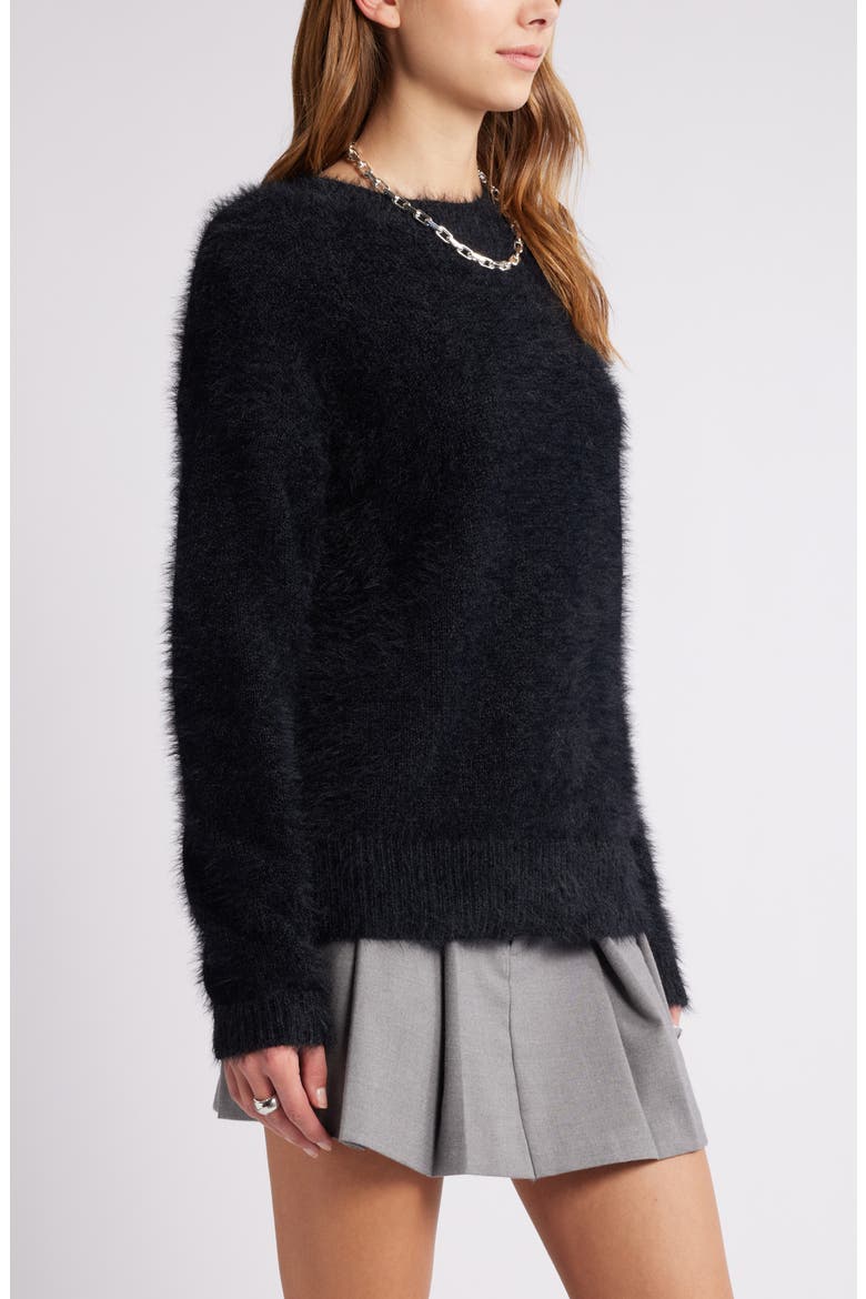 Boyfriend Sweater, Alternate, color, BLACK
