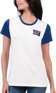 G-III 4HER BY CARL BANKS Women's G-III 4Her by Carl Banks White/Royal New York Giants Fashion Illustration T-Shirt