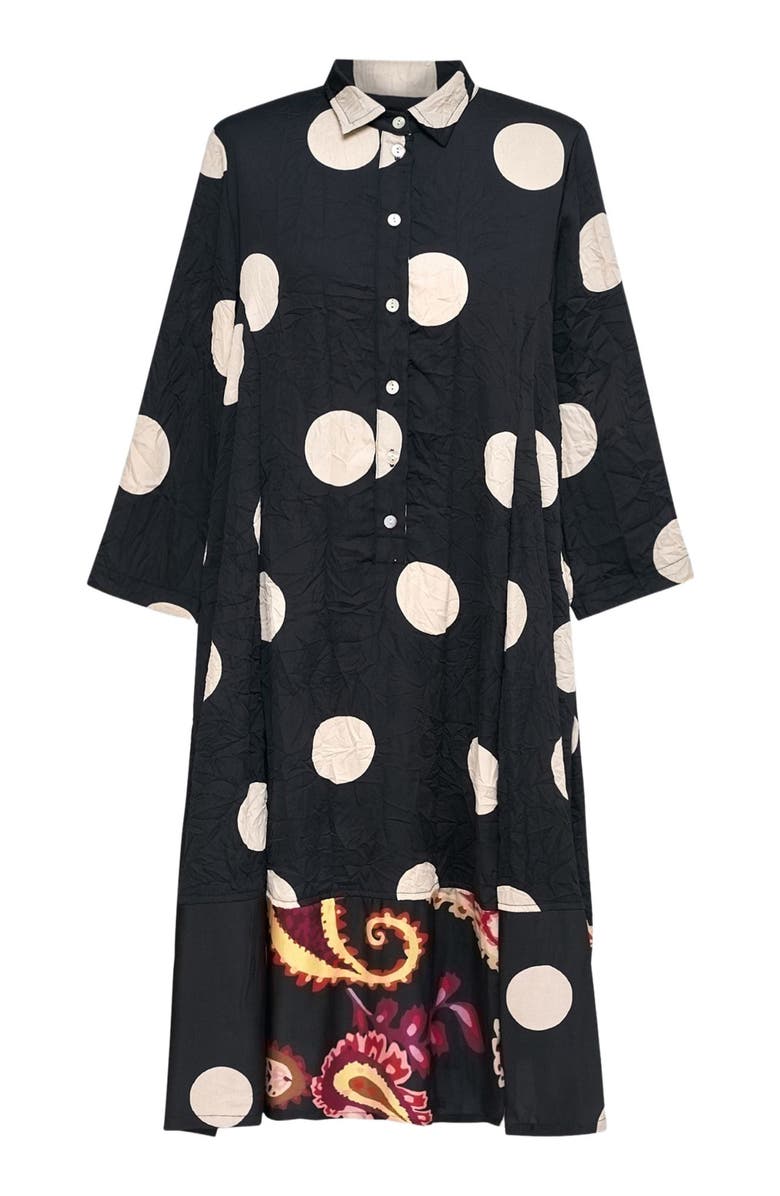 Alembika Polka dots mixed print shirt dress, Alternate, color,