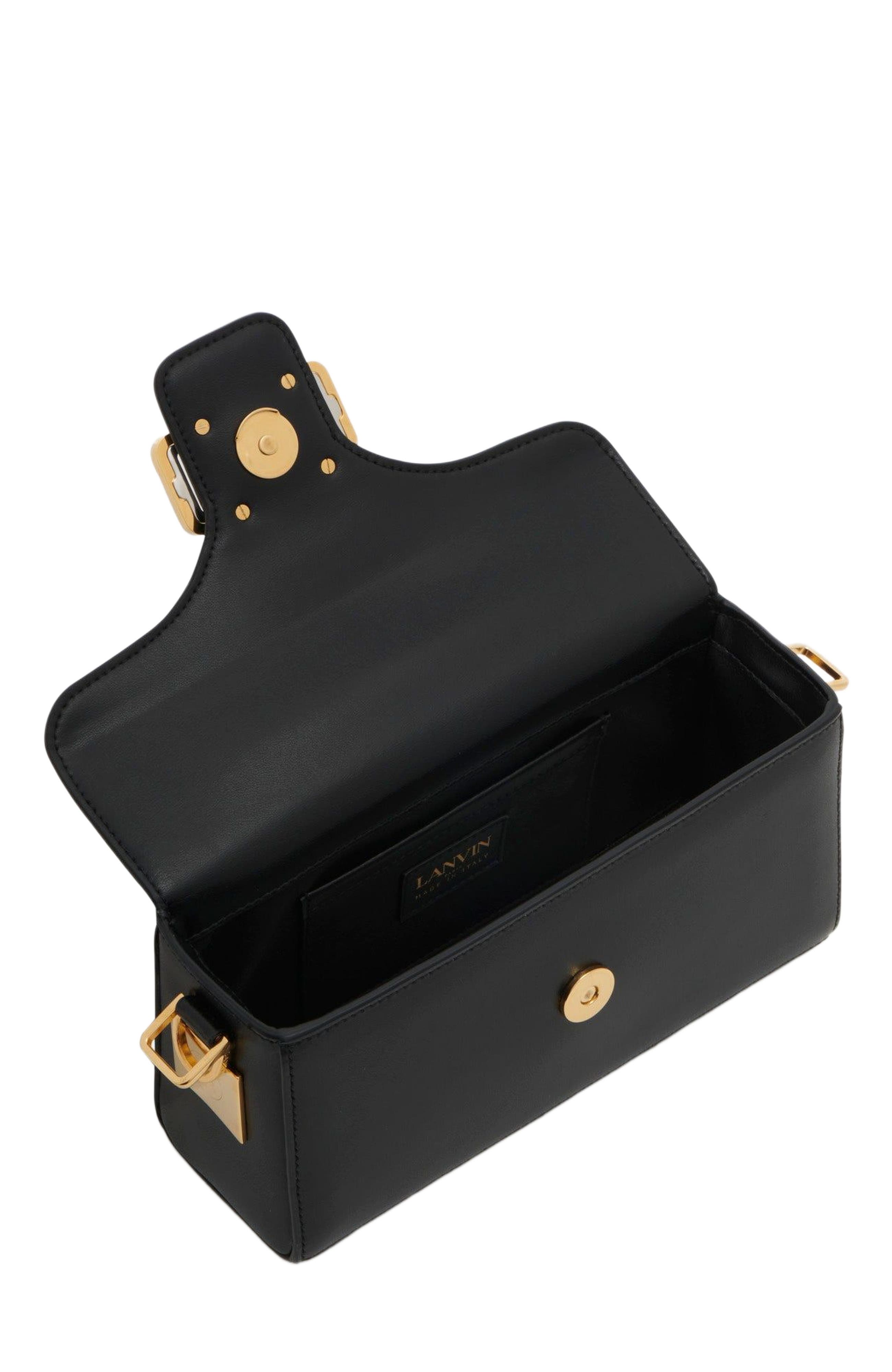 Lanvin Shiny leather Nano Pencil bag, Alternate, color, 