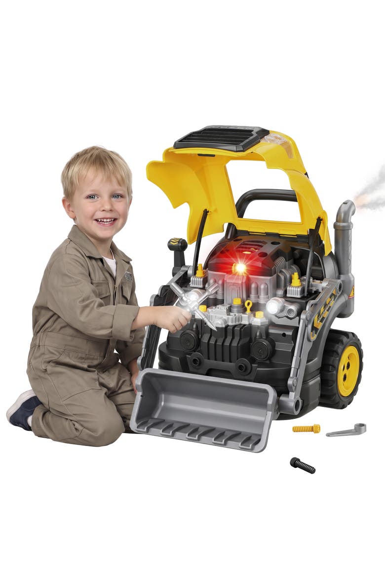 Large Truck Engine Toy, Kids Mechanic Repair Set with Spray, Lights, Sounds and Removable Parts, Educational Gifts for 3-6 Years Boys Girls, Main, color, Yellow