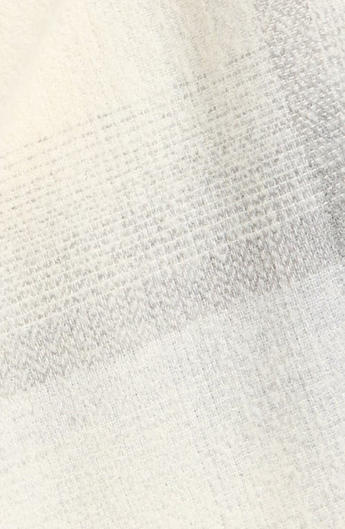 Johnstons Of Elgin Blurred Cashmere & Silk Bouclé Fringe Scarf In White