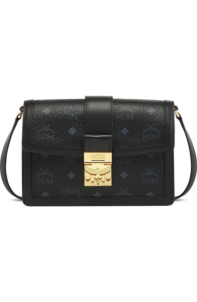 MCM Tracy Visetos Coated Canvas Shoulder Bag, Main, color,