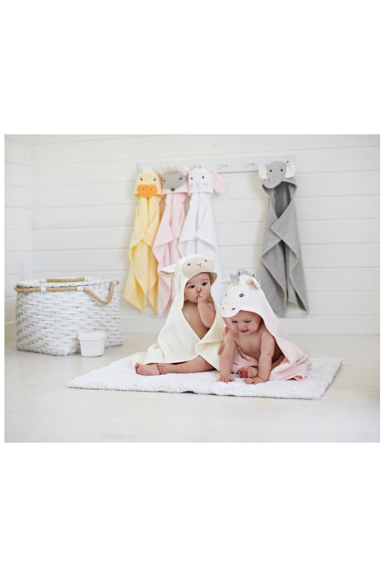 Terry Velour Hooded Unicorn Towel, Alternate, color, UNICORN