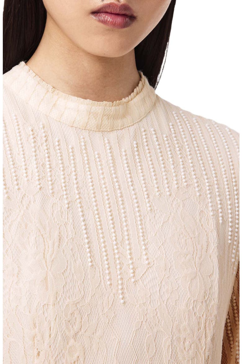 Lillian Long Sleeve Lace Dress, Alternate, color, ANTIQUE WHITE