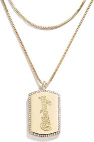WEAR by Erin Andrews x Baublebar Pittsburgh Pirates Dog Tag Necklace