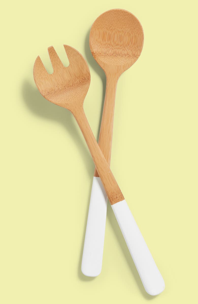 PEBBLY Bamboo Salad Servers, Main, color, 