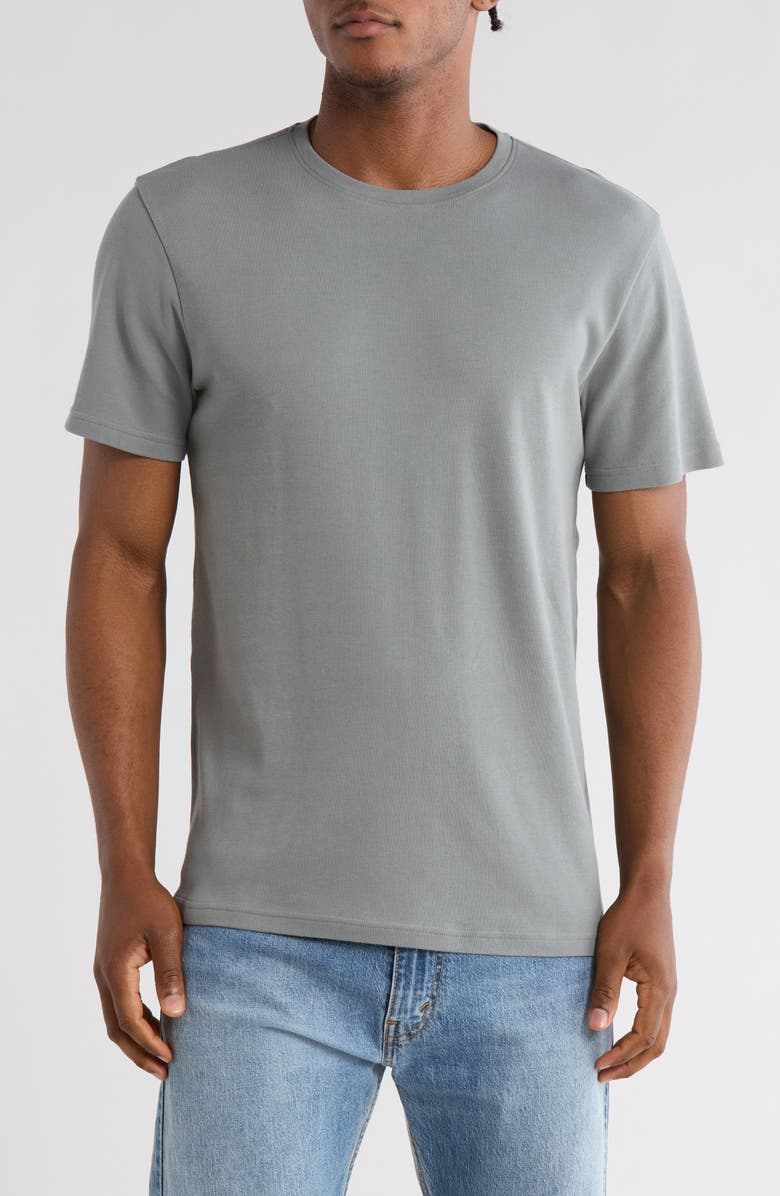 14th & Union Short Sleeve Interlock T-Shirt, Main, color, Grey Sedona