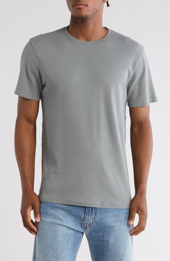 14th & Union Short Sleeve Interlock T-shirt In Gray