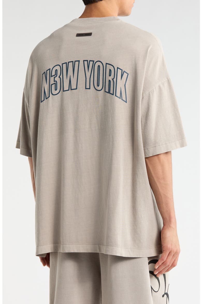 New York '90s Logo Graphic T-Shirt, Alternate, color, SMOKE GREY