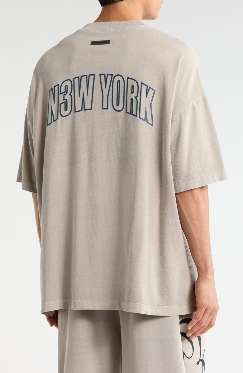 Fear of God Essentials New York '90s Logo Graphic T-Shirt, Alternate, color, Smoke Grey