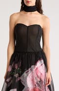 Alice + Olivia Aveline Mesh Corset Top & Scarf Set