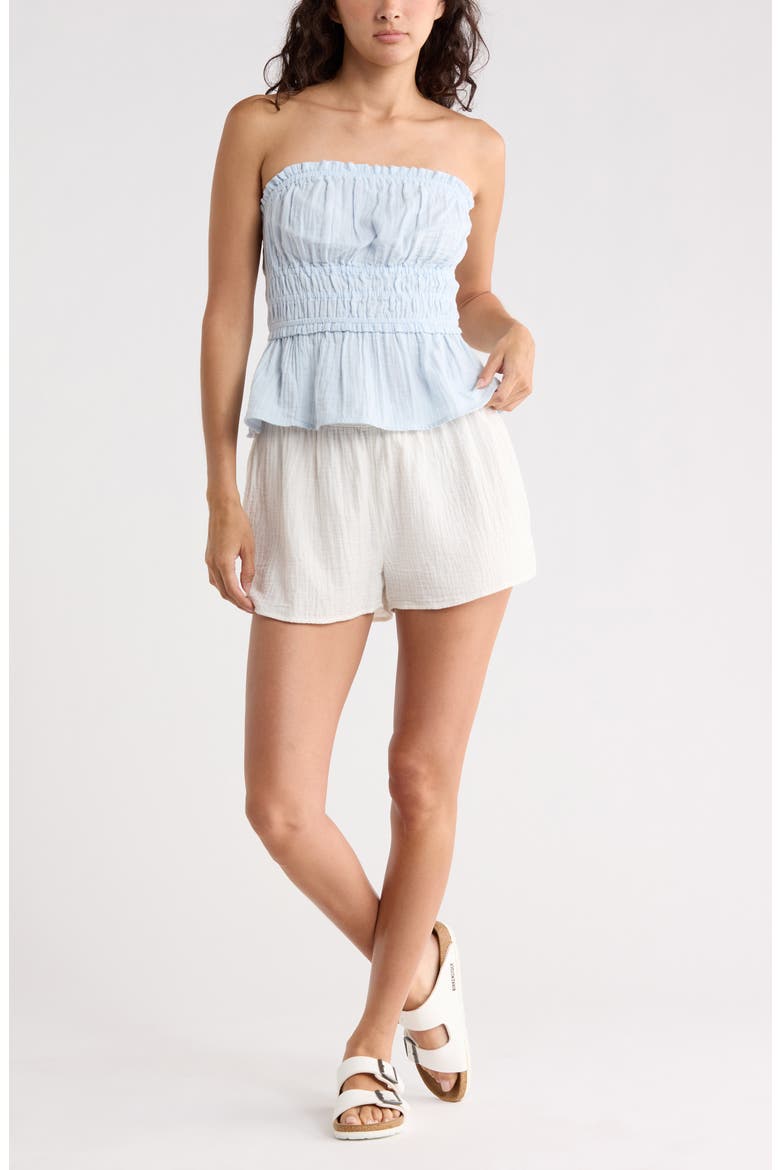 Cotton Gauze Summer Shorts, Main, color, IVORY