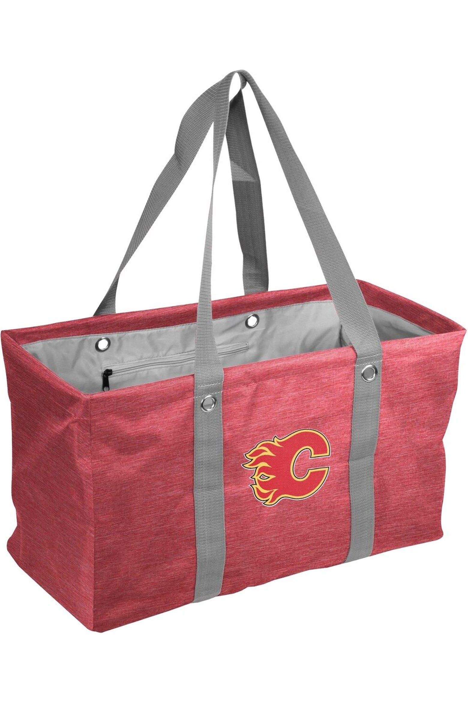 Cross Hetch LOGO BRANDS Calgary Flames Crosshatch Picnic Caddy Tote Bag | Nordstrom