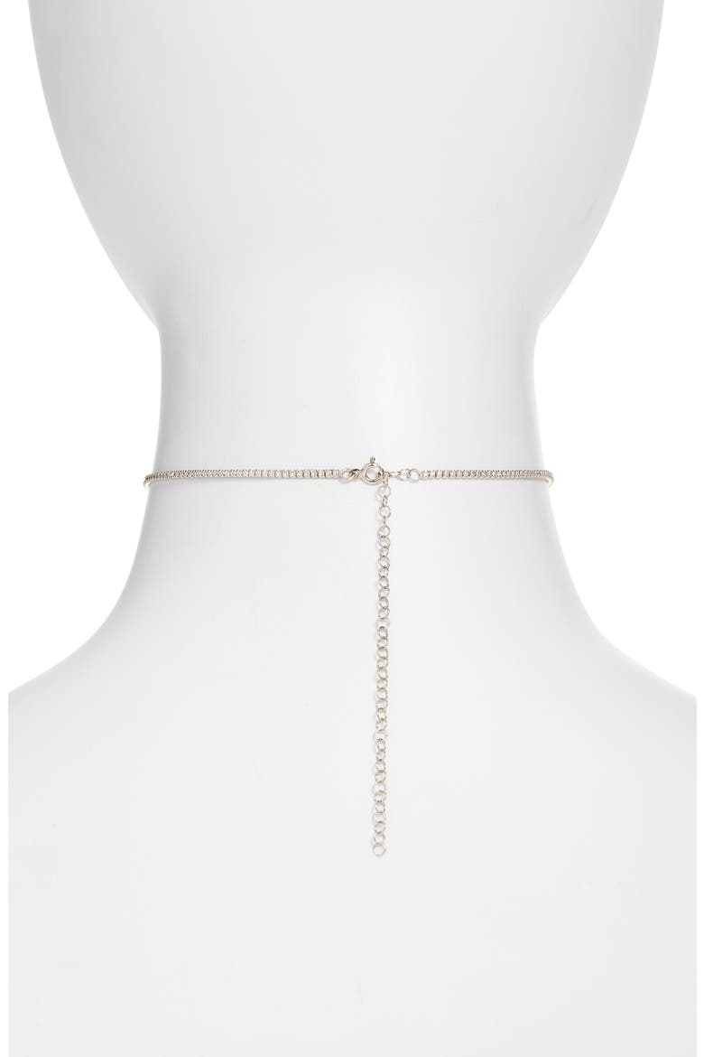 Celine Tennis Choker Necklace, Alternate, color, SILVER