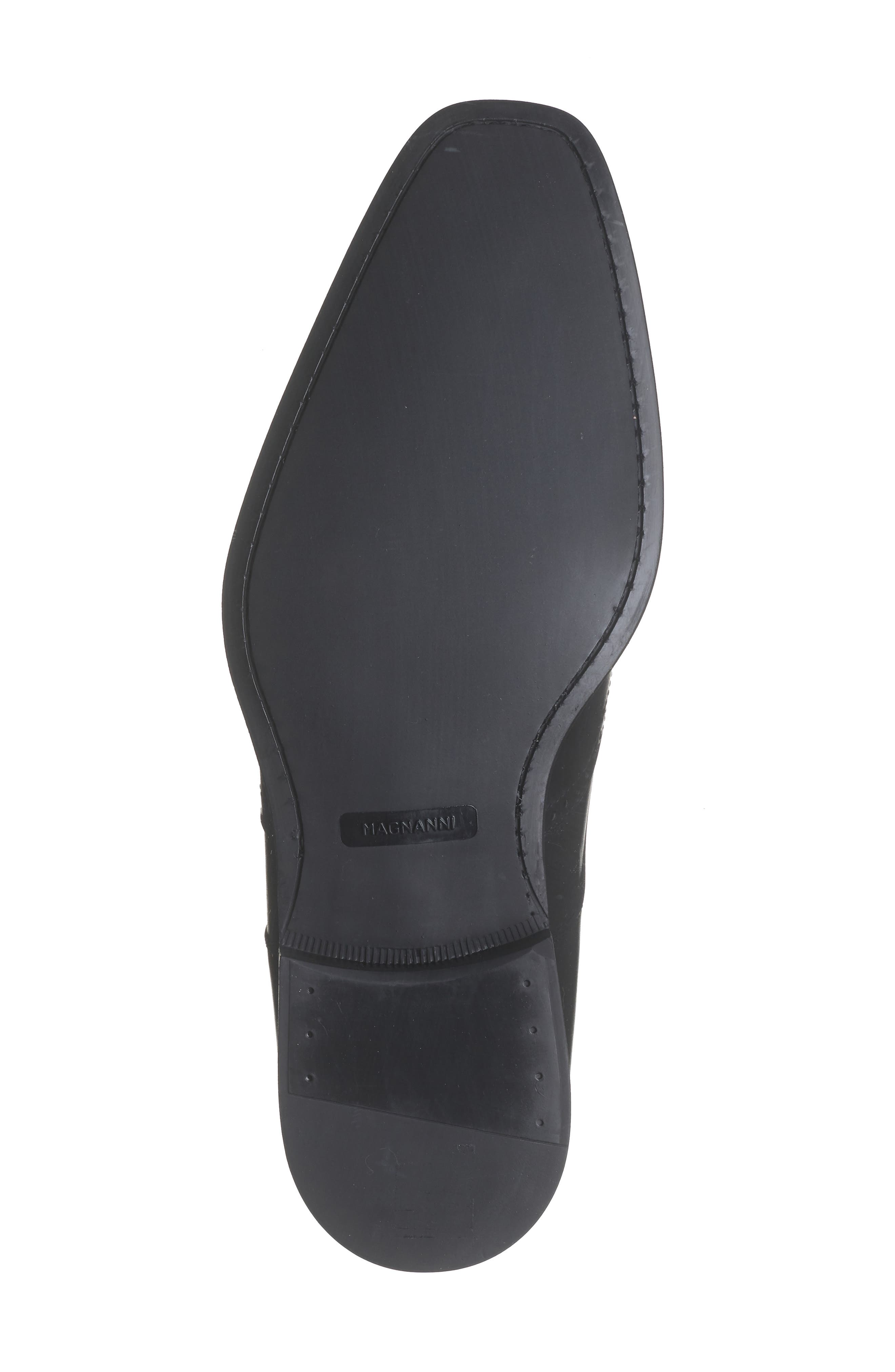 Magnanni Helios Wing Double Monk Strap Shoe, Alternate, color, Black