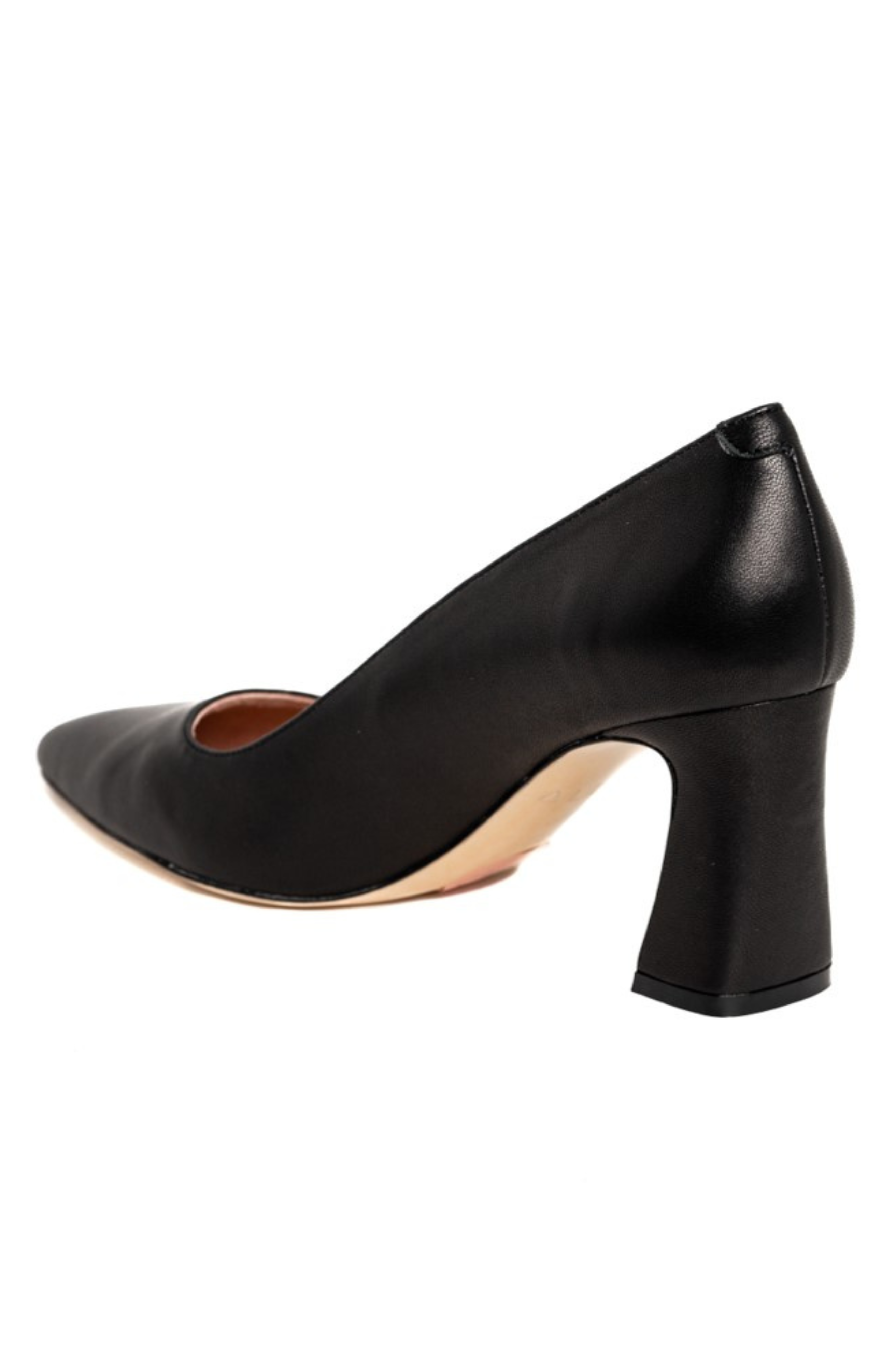 ALLY Shoes Bold Block Heel Pump, Alternate, color, Black Leather