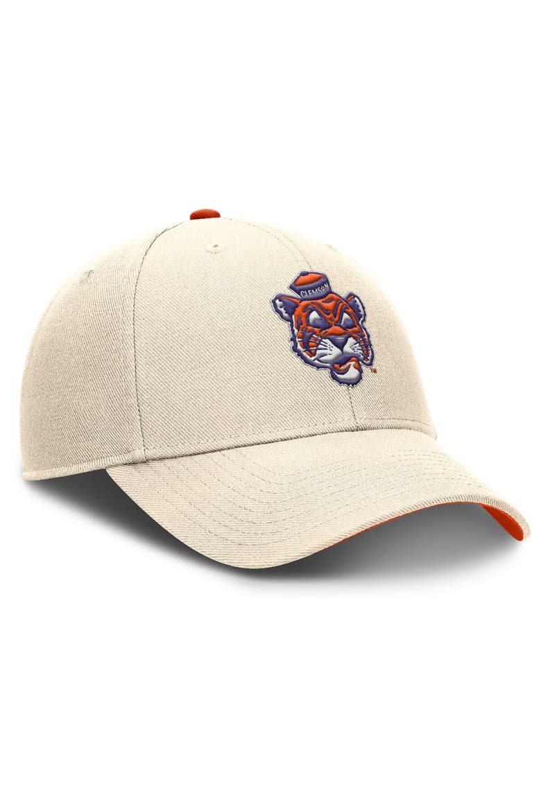 Men's Nike Natural Clemson Tigers Rise Legacy Adjustable Hat, Alternate, color, Natural