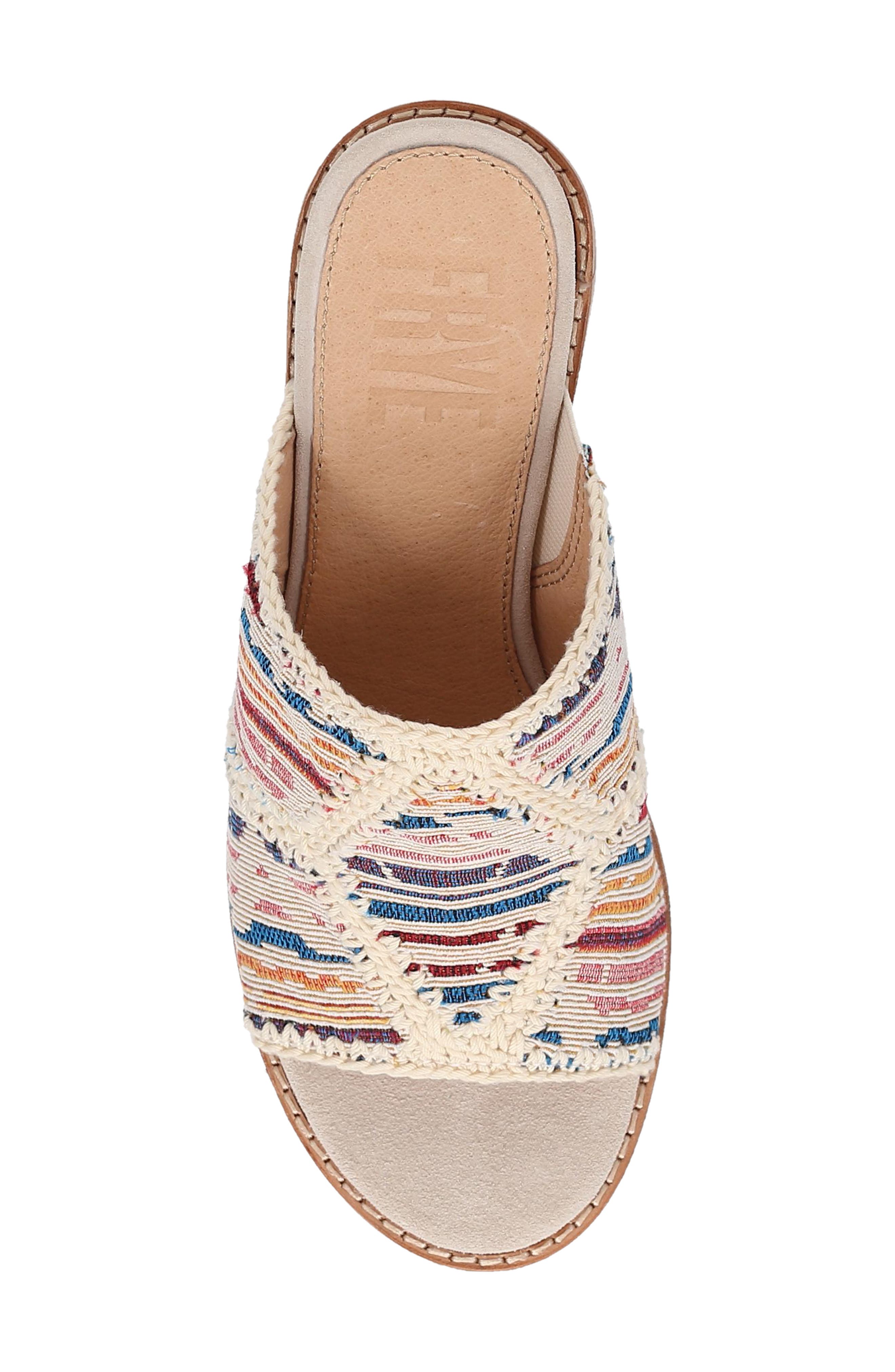 Pipa Crochet Platform Sandal, Alternate, color, IVORY MULTI