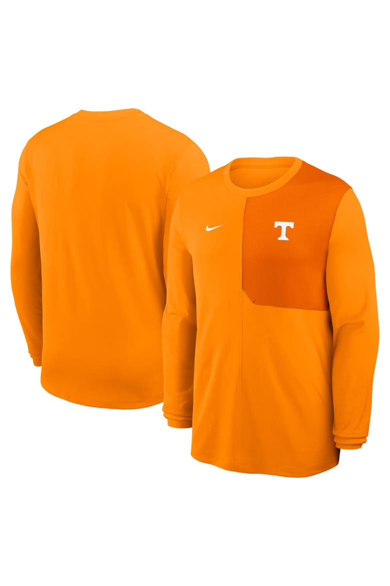 Men's Nike Tennessee Orange Tennessee Volunteers 2025 Sideline Coach UV Performance Long Sleeve T-Shirt, Main, color, Tennessee Orange