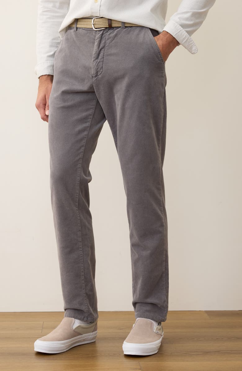 Marine Layer Saturday Slim Straight Leg Moleskin Chinos, Alternate, color, Mockingbird