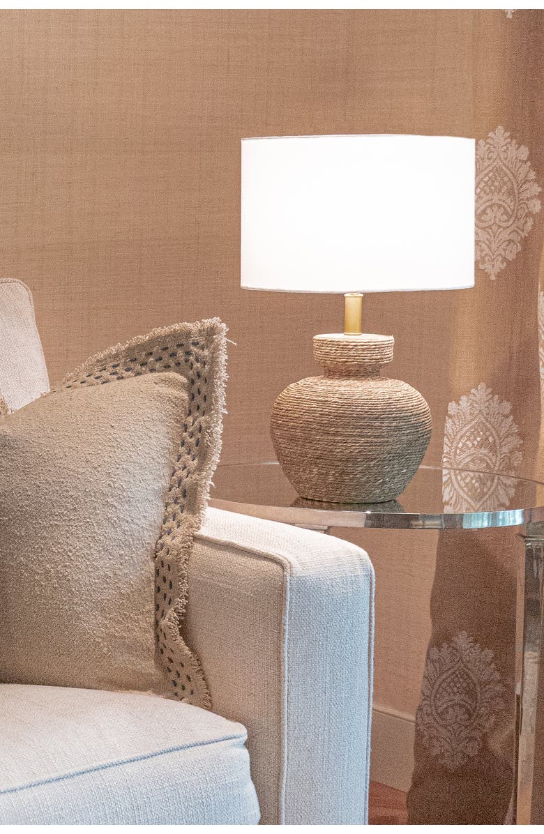 Anaya Hand Quilted Border Cotton Pillow with Down Alternative Insert, Alternate, color,