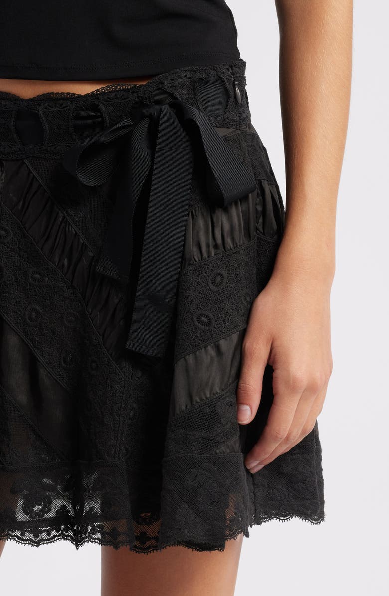 LoveShackFancy Shayda Lace Miniskirt, Alternate, color,