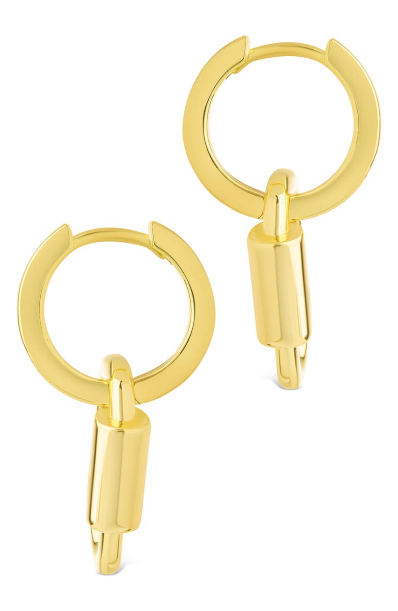 Sterling Forever Ellison Carabiner Drop Earrings, Alternate, color, Gold