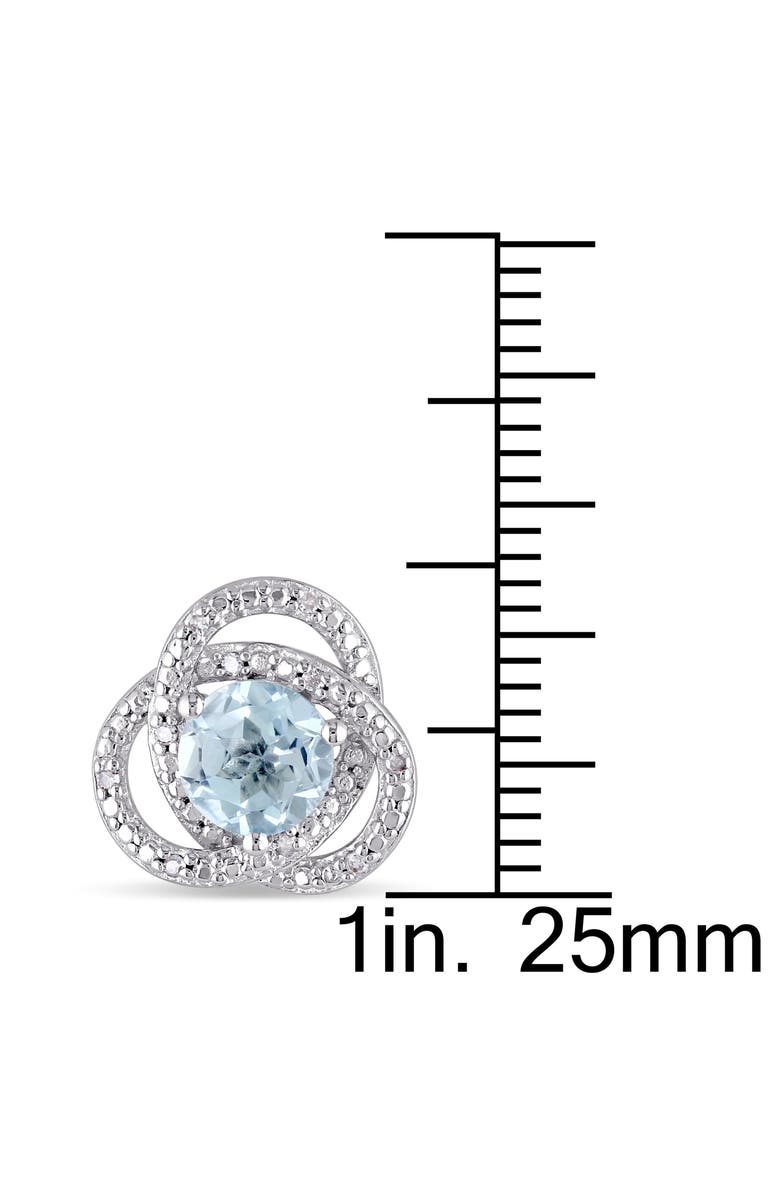 Julianna B. Blue Topaz & Diamond Infinity Stud Earrings, Alternate, color, Topaz