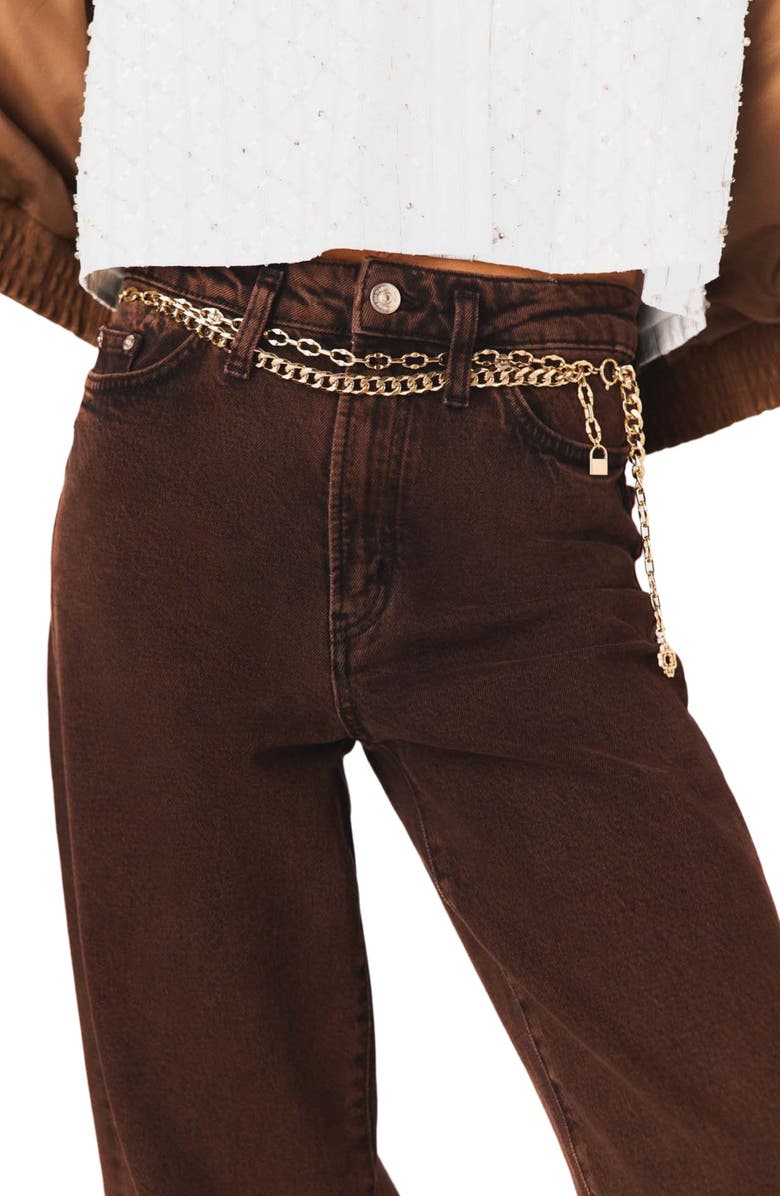 maje Bootcut jeans with chain, Alternate, color, Brown