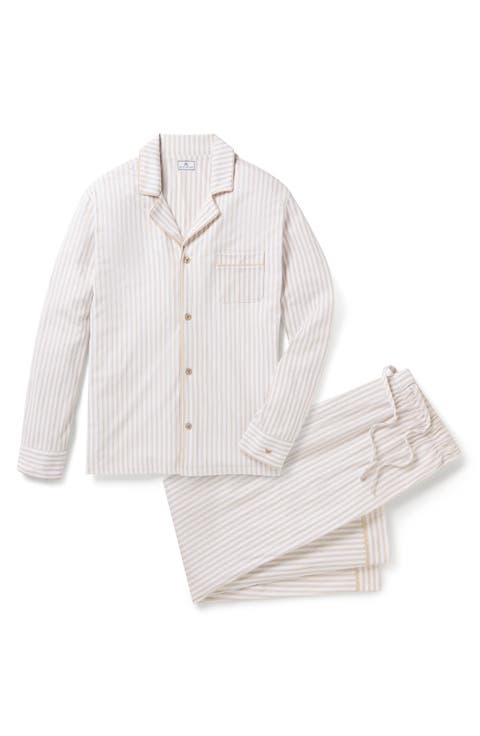 Ticking Stripe Pima Cotton Pajamas