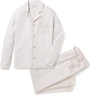 Petite Plume Ticking Stripe Pima Cotton Pajamas