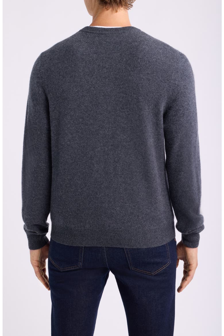 Cashmere V-Neck Sweater, Alternate, color, GREY DARK CHARCOAL HEATHER